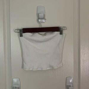 Ribbed white garage tube top size small